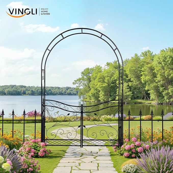 VINGLI Garden Arbor Arch, Wedding Arch Archway - Image 7