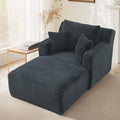65.4" Chaise Lounge Chair Indoor, Oversized Boneless Couch Comfy Upholstered by VEPXXP