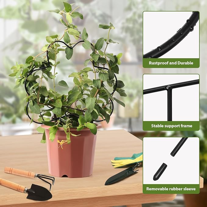 2 Pack Plant Trellis Indoor, 11.2" W x 13.7" H Small Trellis - Image 4