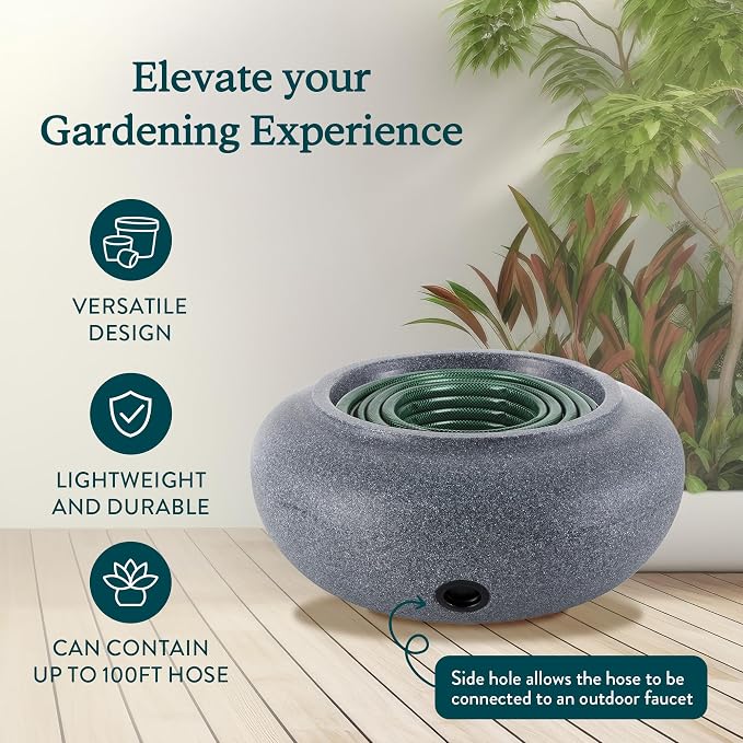 HC Companies Versatile 21 Inch Round Natural Decorative Plastic Outdoor Garden - Image 2