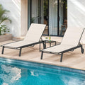 DWVO Outdoor Chaise Lounge Set, 2 Patio Chaise Lounge Chairs by DWVO