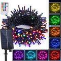 XEWEA Solar String Lights Outdoor, 40Ft 16 Colors 100 LED String Lights by XEWEA