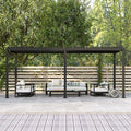 Mirador 111S Round Louvered Pergola Gazebo, 10Ft x 20Ft, Full Aluminum Frame by Mirador