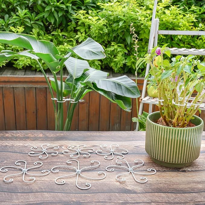 5PCS Monstera Plant Support Hook White 4.1 * 4.1 Inch – Set of 5 Durable Metal - Image 7