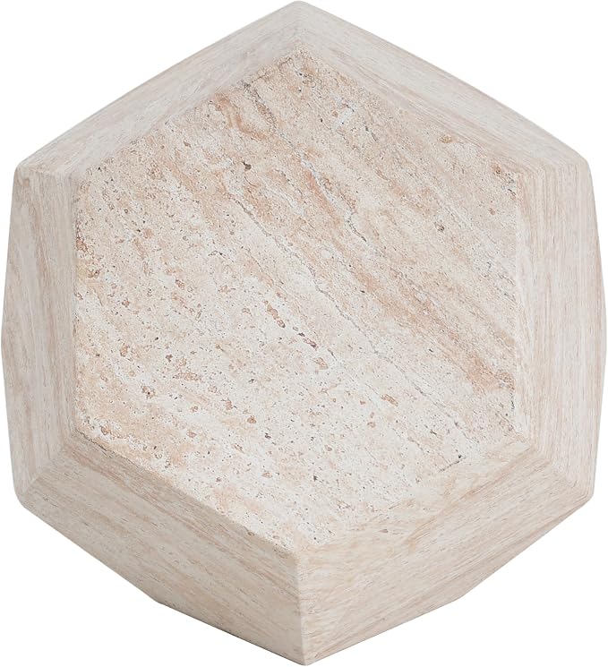 Christopher Knight Home Jayme 18.75" Indoor Outdoor Hexagonal Accent Side Table - Image 9