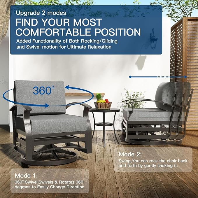 Kullavik Aluminum Patio Furniture Set - Image 5