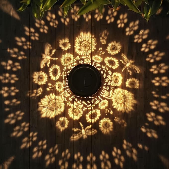 Solar Outdoor Lanterns, Sunflower GardenDecor LED Light Hanging Waterproof - Image 2