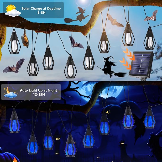 Solar String Lights for Outside, 33Ft Solar Patio Lights - Image 3