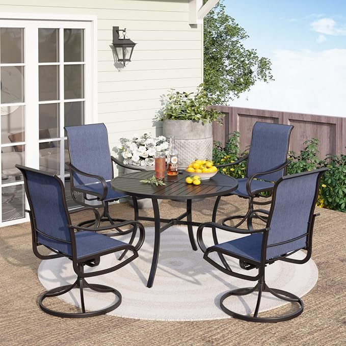 PHI VILLA 5 Piece Patio Dining Set by PHIVILLAThepioneerofcomfortablehouseholdsupplies