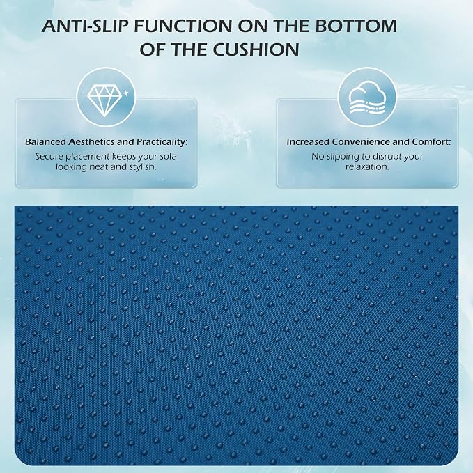 HOMREST Outdoor Replacement Cushions, Water-Resistant 4" Thick Seat Cushion - Image 6