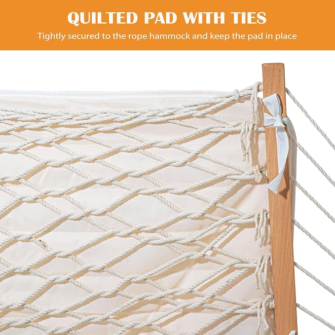 Lazy Daze Hammocks 2 Person Hammock Pad and Pillow Set, Double Polyester - Image 3