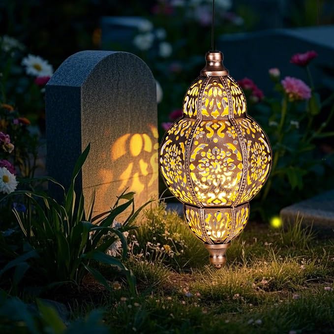 Hanging Solar Lanterns Outdoor Waterproof, Moroccan Solar Lanterns - Image 6