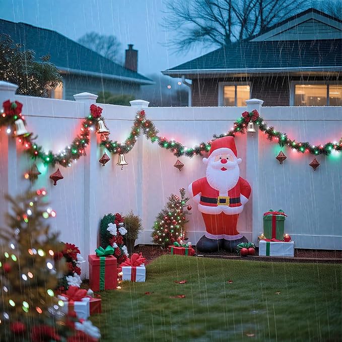 JMEXSUSS 2 Pack Red White and Green Solar Christmas Lights, Each 33FT 100 LED - Image 8