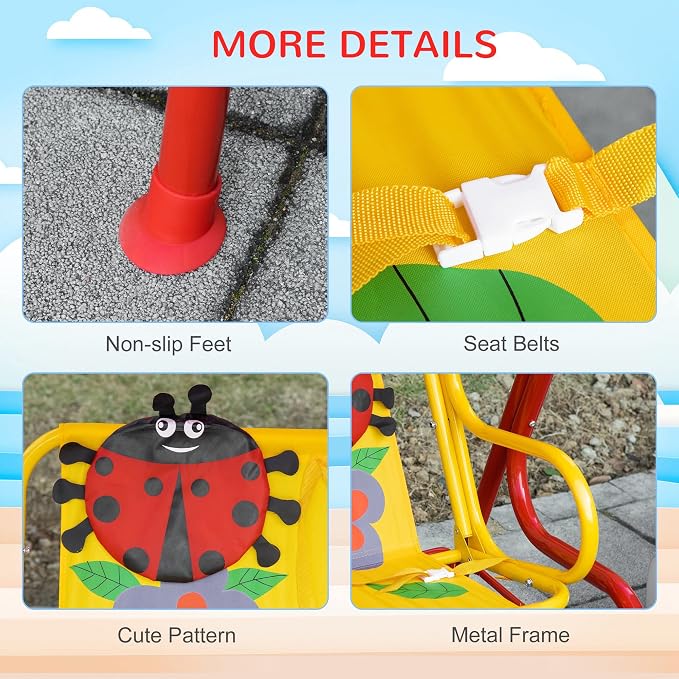 Outsunny Porch Swing for Kids - Image 6