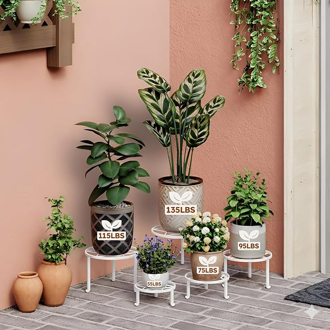 5-Pack Metal Plant Stand for Heavy Potted Plant for Home Indoor and Outdoor - Image 3