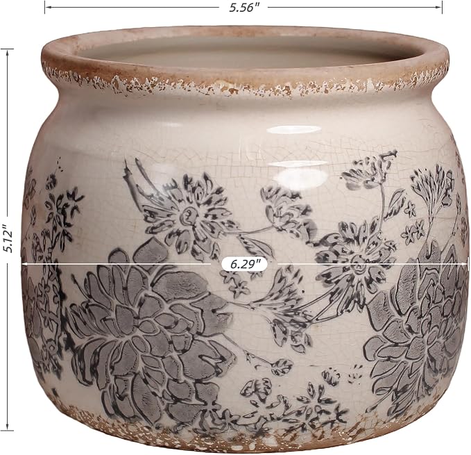 Modern Farmhouse Ceramic Planter - Image 3