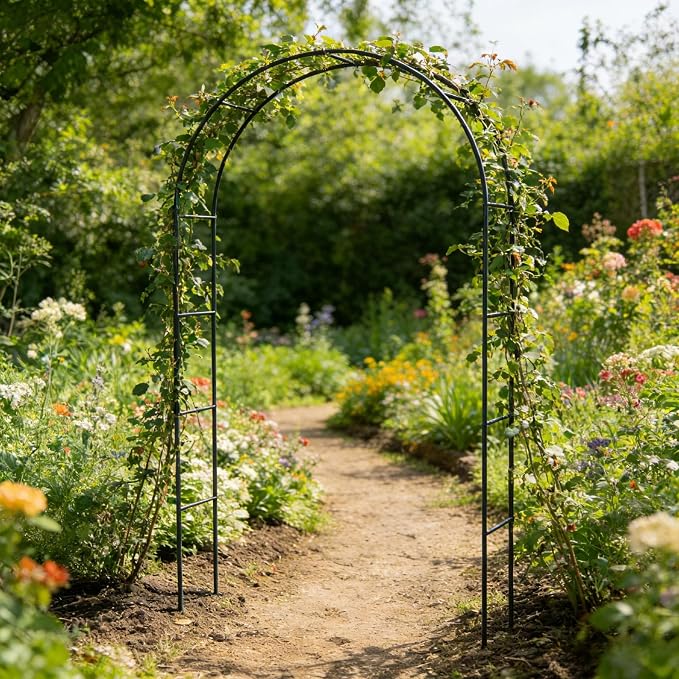 Metal Garden Arch Trellis for Climbing Plants Outdoor, Garden Arbors and Arches - Image 5
