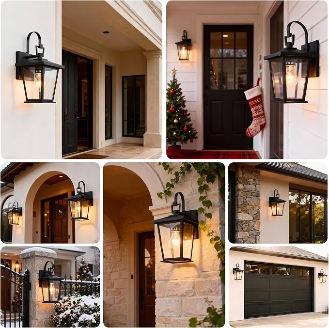 Kalium Outdoor Light Fixtures Wall Mount, Waterproof Exterior Wall Lanterns - Image 7