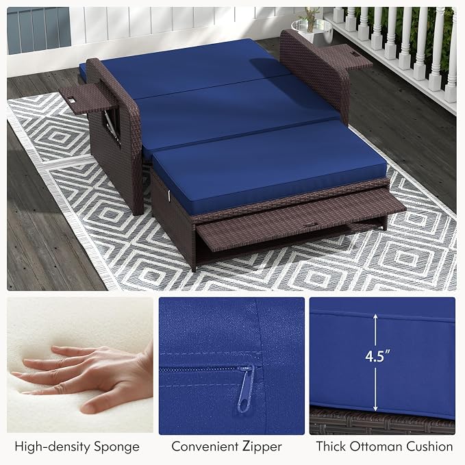 RELAX4LIFE Wicker Patio Outdoor Daybed - Image 6