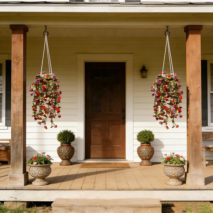 Artificial Flowers for Outdoors Fake Hanging Plants - Image 5