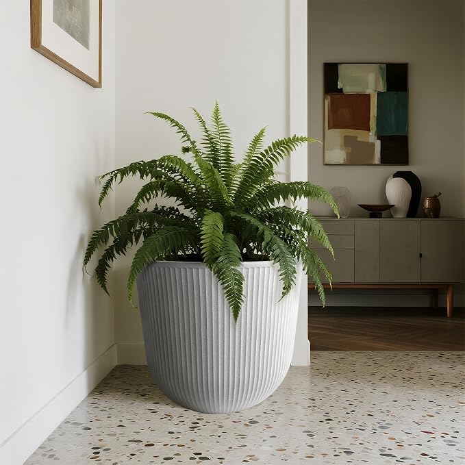 WORTH Garden Round Large Planter Pot Set of 2-17.5" Dia x 15.5" H - Image 7