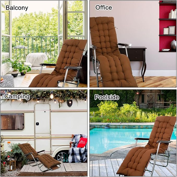 Bucherry 67 x 19 Inch Chaise Lounge Cushions Soft Lounge Chair Cushion Gravity - Image 6