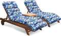 Chaise Lounge Cushions Outdoor Set of 2, 74.4 x 22 x 4.7 Inches Thickened by Tycdiose