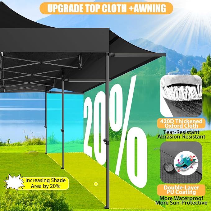 COBIZI 10x20 Pop Up Canopy Tent - Image 2
