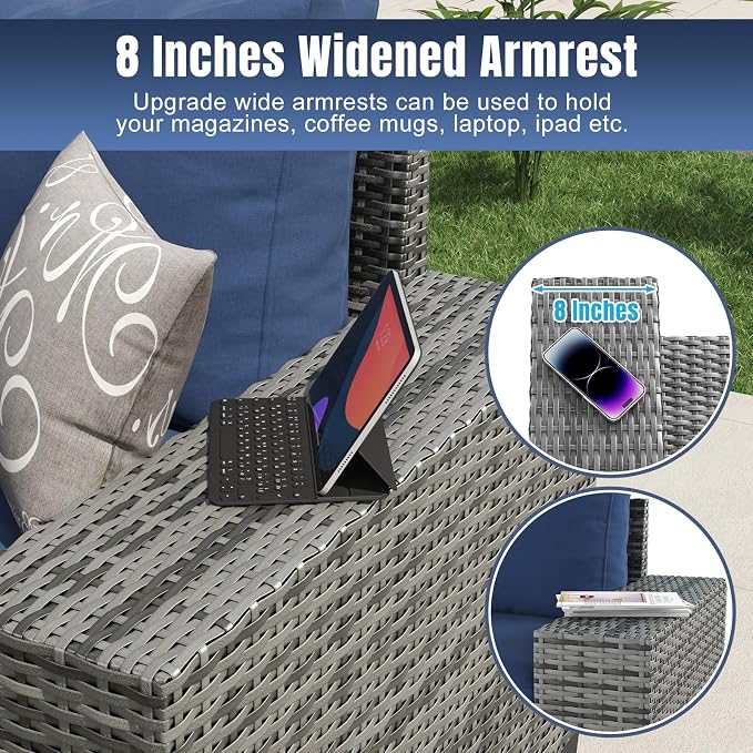 Aoxun 7 Pieces Patio Furniture Set - Image 3
