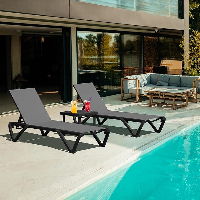 Domi Pool Lounge Chairs Set of 2 by domioutdoorliving
