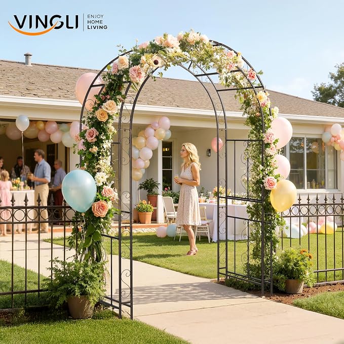 VINGLI Garden Arbor, Double Layer Arch Archway - Image 9