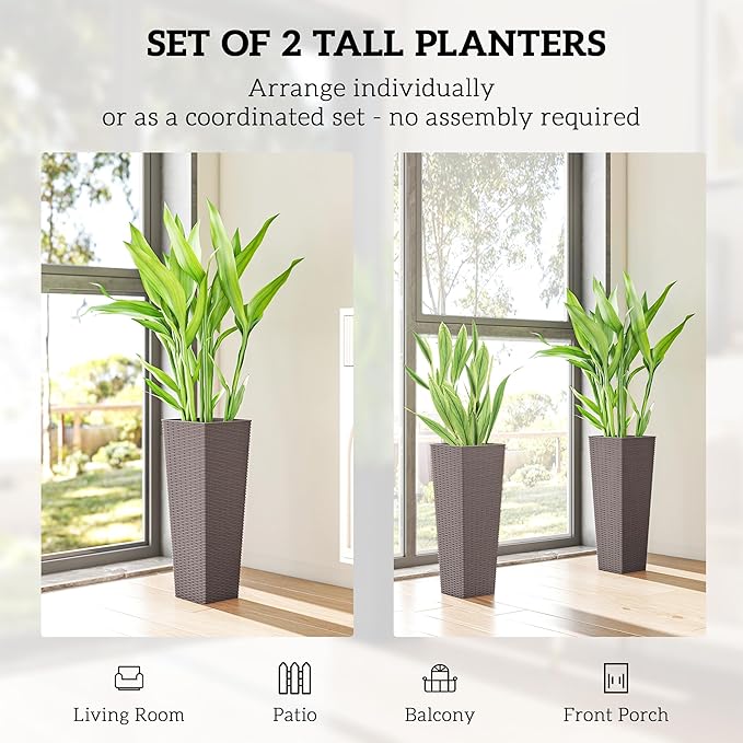 Outsunny 23.6 Inch Tall Planters - Image 4