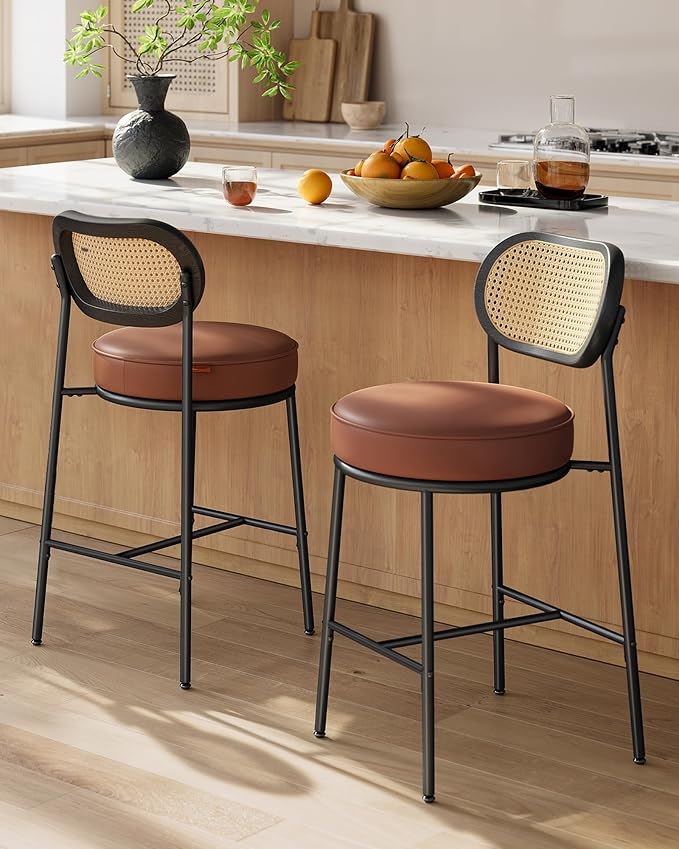 VASAGLE Bar Stools Set of 2, Bar Height Stools by VASAGLEbySONGMICSHOME