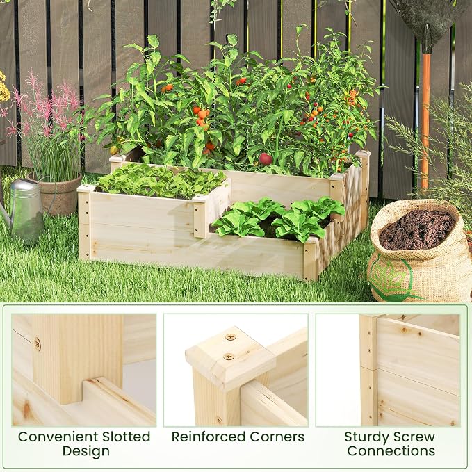 Giantex Raised Garden Bed, Wood Planter Box - Image 7