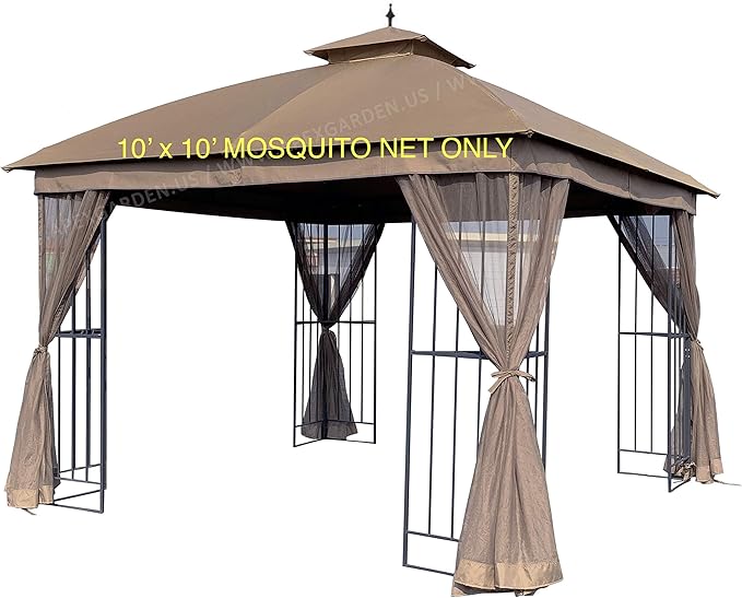 APEX GARDEN 10' x 10' Gazebo Replacement Mosquito Netting - Image 3