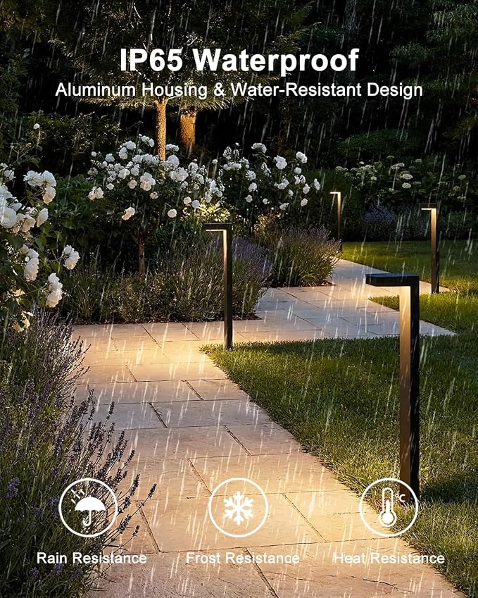 Low Voltage Landscape Lights, 2 Pack Outdoor LED Pathway Light, Wired Path - Image 2