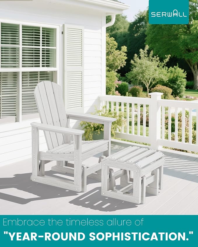 SERWALL Outdoor Glider Chair Set of 4 - Image 7