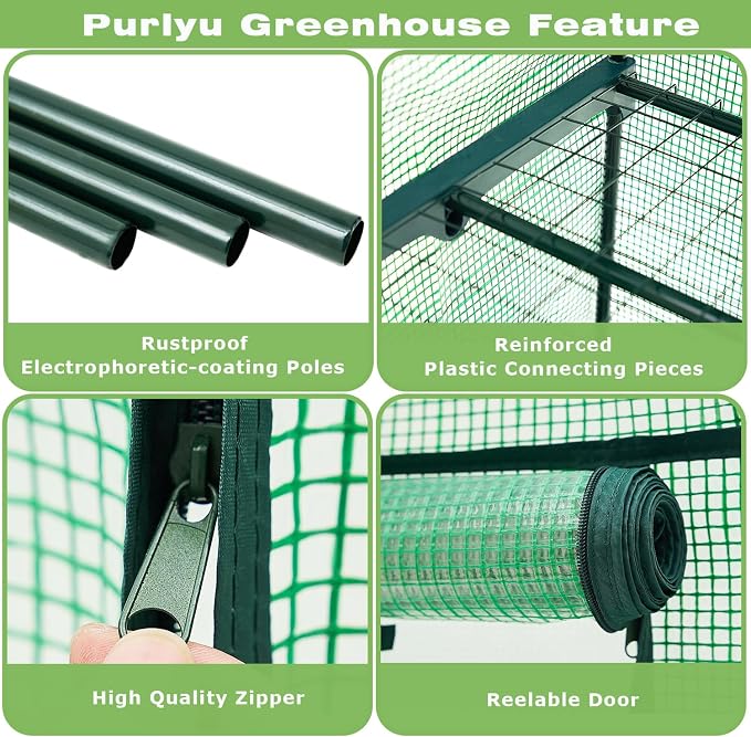 Mini Greenhouse for Indoor Outdoor, Plant Green House 4-Tier Rack Stand - Image 3