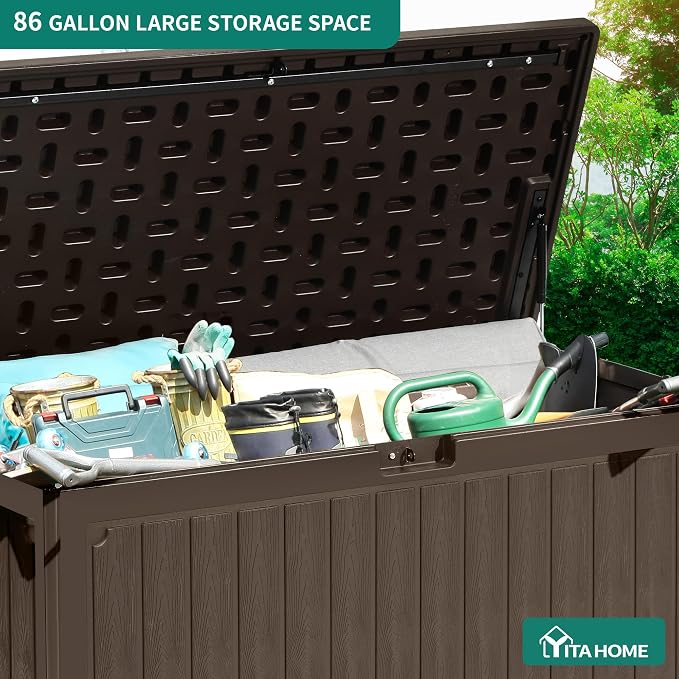 YITAHOME 90 Gallon Double-Wall Deck Box - Image 5
