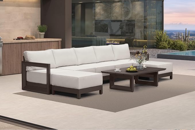 PURPLE LEAF Patio Furniture Set U-Shaped Outdoor Couch by Unknown