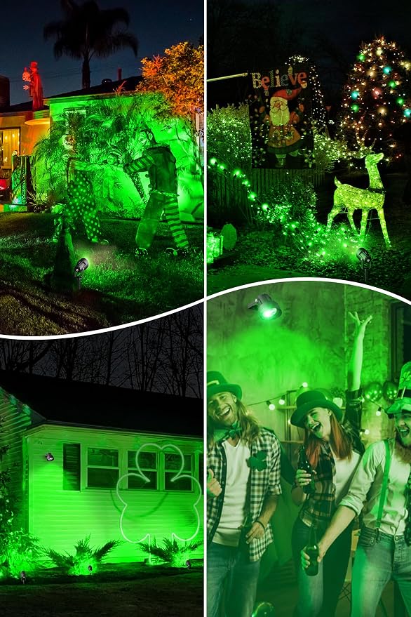 T-SUN Green Spotlight Outdoor, Waterproof LED Landscape Lighting - Image 7