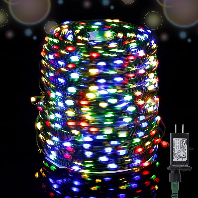WATERGLIDE Extra Long 328 FT Fairy String Lights, 1000 LED Outdoor Green Wire - Image 9