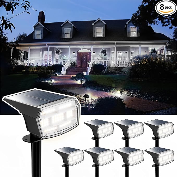 HIBOITEC Solar Spot Lights Outdoor 59LED Landscape Lights Solar Powered by HIBOITEC