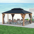 GarveeLife Hardtop Wood Gazebo 10 ft x12 ft by GarveeLife