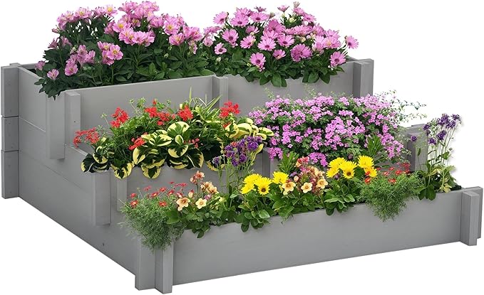 Outsunny 3-Tier Raised Garden Bed by Outsunny
