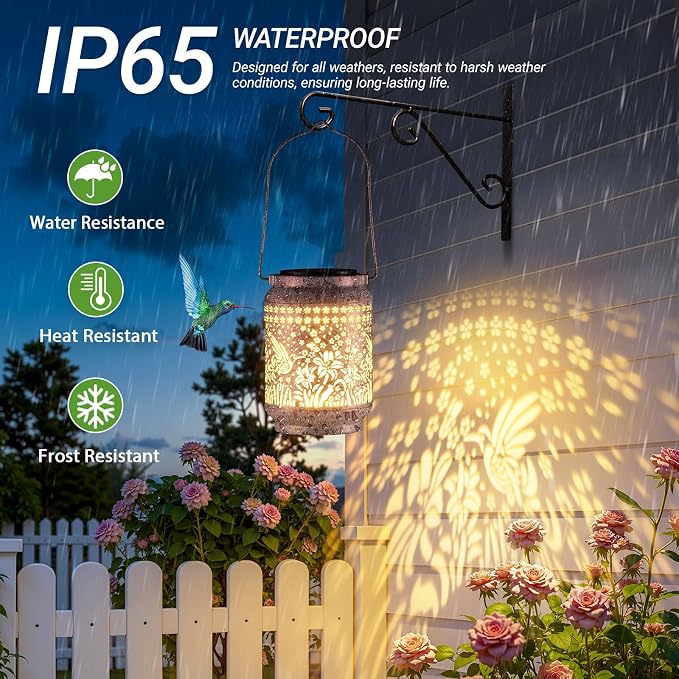 KOOPER Solar Lanterns Outdoor Waterproof Birthday Gifts - Image 2