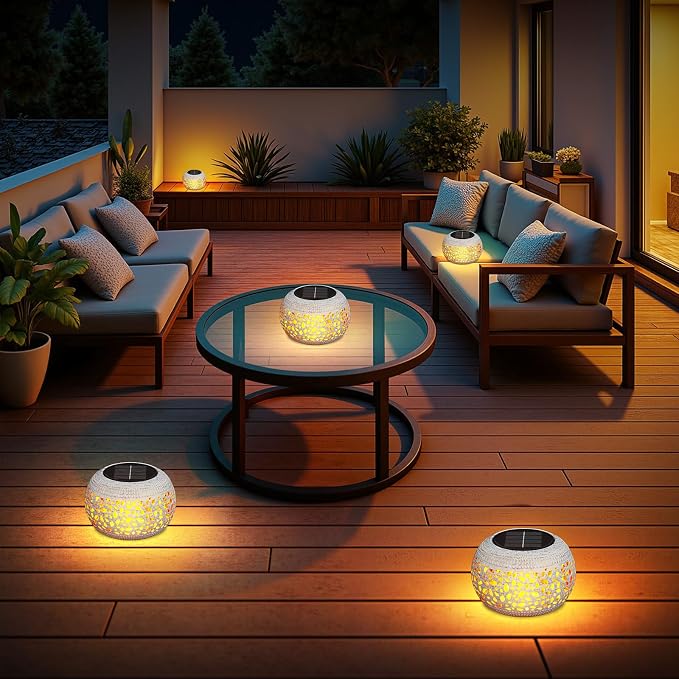 Solar Lanterns Outdoor Waterproof Table Lights: Upgraded Solar Flame Lantern - Image 7