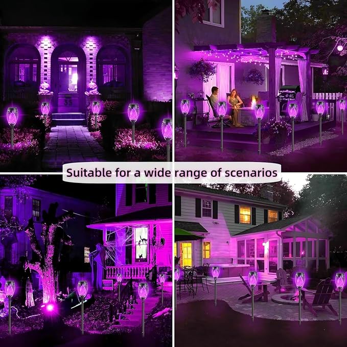 4 Pack Outdoor Solar Flame Light, Solar Lights Outdoor - Image 8