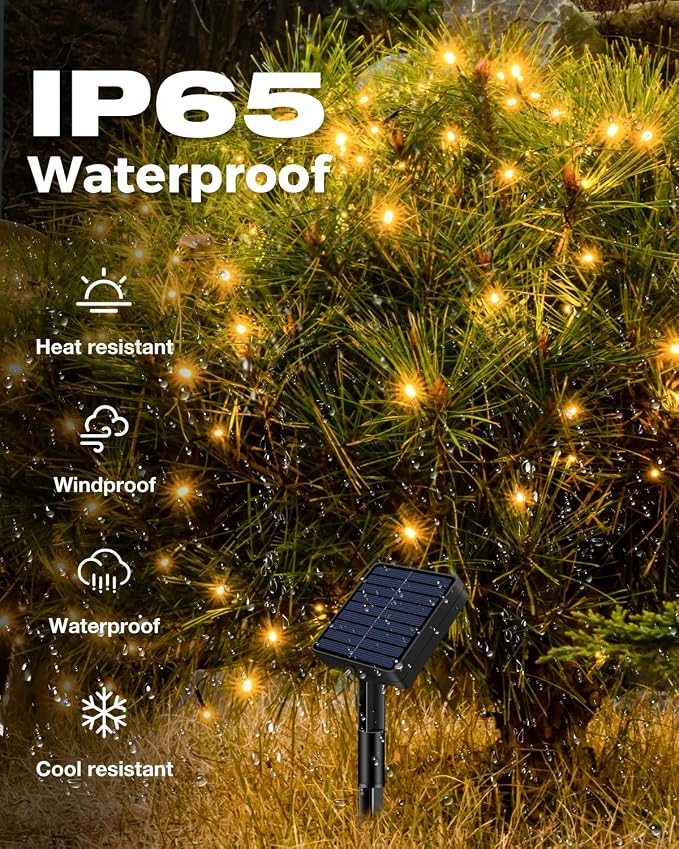1 Pack Solar Fairy Lights for Outside Waterproof, 49FT/15M 150LED Solar String - Image 3