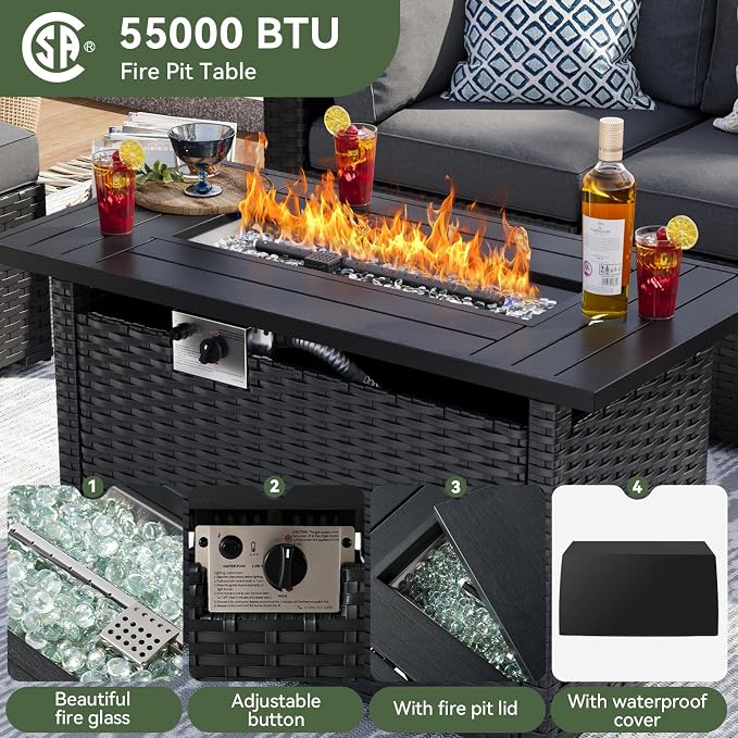 Aoxun 15 Piece Patio Furniture Set - Image 5